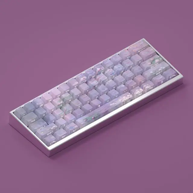 Alt view image 2 of 5 - The keycap of the water lily model is engraved with a transparent part that is highly compatible with sizes 61, 65, 68, 75, 87, 98, and 104. The price is ¥98.