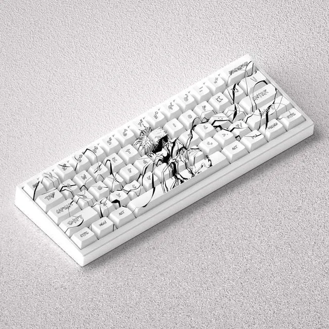 Alt view image 2 of 5 - Five Key Caps with Anime Theme, High-Quality PBT Finish, Fully Engraved, Compatible with 60, 65, 68