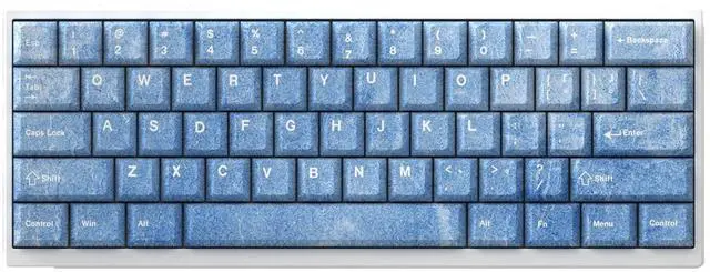 Main image of Anti-mist blue keycap made of PBT material, with a high height, is fully opaque and is compatible with 60, 65, and 68 keyboards.