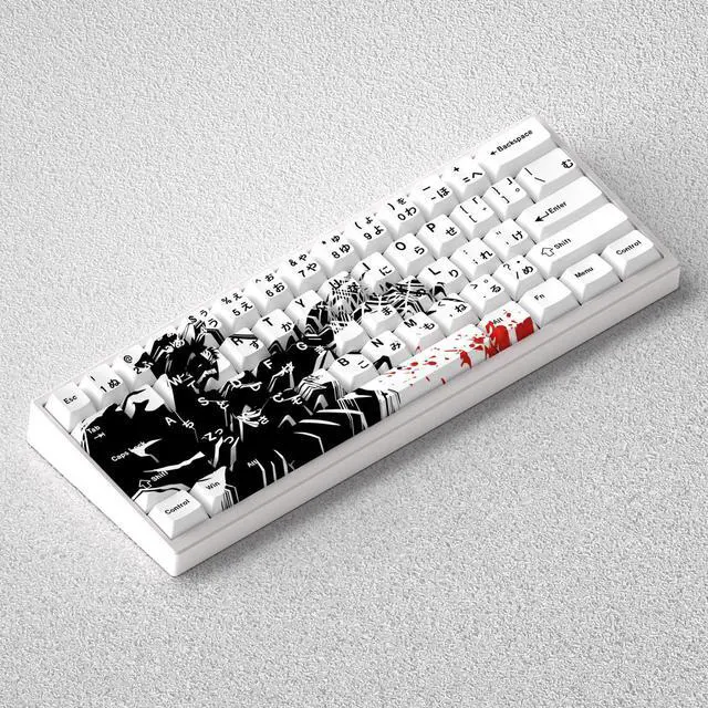 Alt view image 2 of 5 - Keycap height for Death God Kurosaki Ichirou, made of PBT material, engraved precisely for 60, 65, 68 cartoon styles.