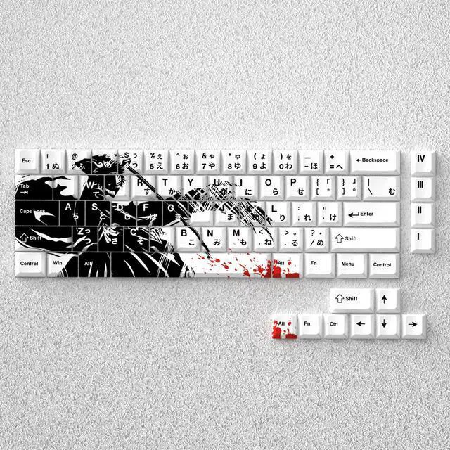 Alt view image 4 of 5 - Keycap height for Death God Kurosaki Ichirou, made of PBT material, engraved precisely for 60, 65, 68 cartoon styles.