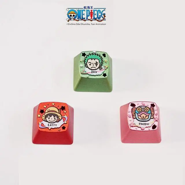 Alt view image 3 of 6 - Captain Zoro Official Metal Keycaps for Luffy and Chao Ba Cartoon Mechanical Customized Magnetic Shaft Gaming Keyboard Keycaps The Q-version of Jia Ba