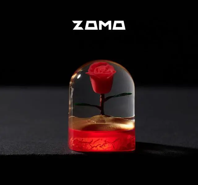 Alt view image 2 of 7 - Original design 3D-printed little prince rose elephant metal keycaps compatible with magnetic axis mechanical keyboard