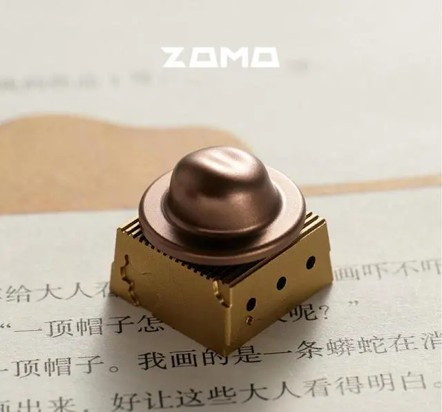 Alt view image 4 of 6 - Original design 3D-printed little prince rose elephant metal keycaps compatible with magnetic axis mechanical keyboard Hat key cap