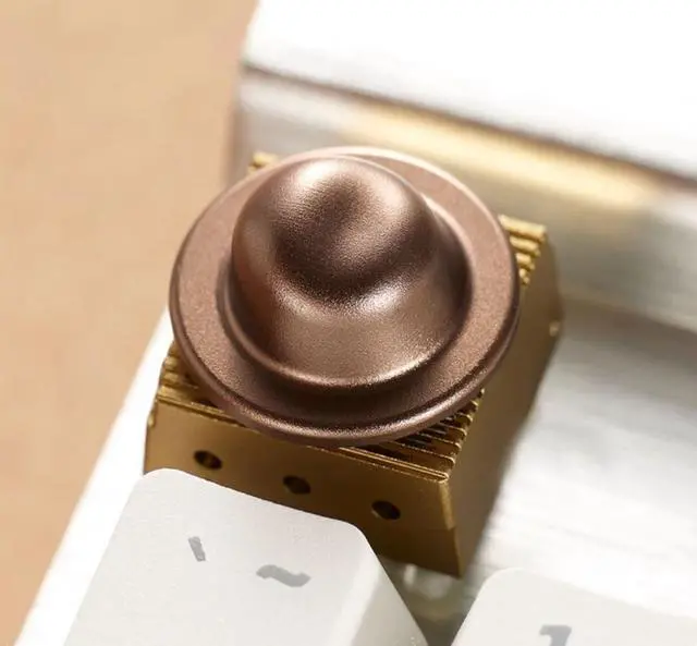 Alt view image 6 of 6 - Original design 3D-printed little prince rose elephant metal keycaps compatible with magnetic axis mechanical keyboard Hat key cap
