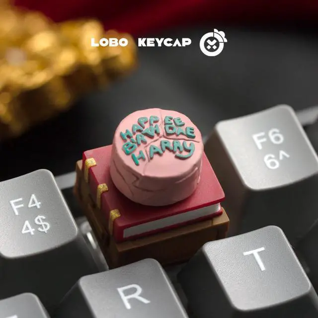 Alt view image 2 of 5 - Harry Potter Cake Rotatable Keycap Single Resin Mechanical Keyboard Cap Personalized Customized ESC Gift (Just the Keycap)