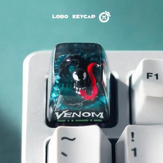Alt view image 3 of 4 - Marvel series Venom glue resin keycap transparent keycap single personality anime mechanical keyboard cap ESC gift (just the keycap)