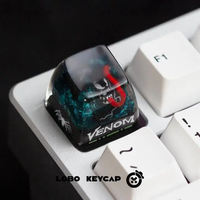 Alt view image 2 of 4 - Marvel series Venom glue resin keycap transparent keycap single personality anime mechanical keyboard cap ESC gift (just the keycap)