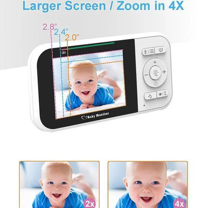 Alt view image 2 of 7 - SP218 Wireless Baby Monitor Smart Baby Monitor Cradle Song Baby Care Device Child Camera