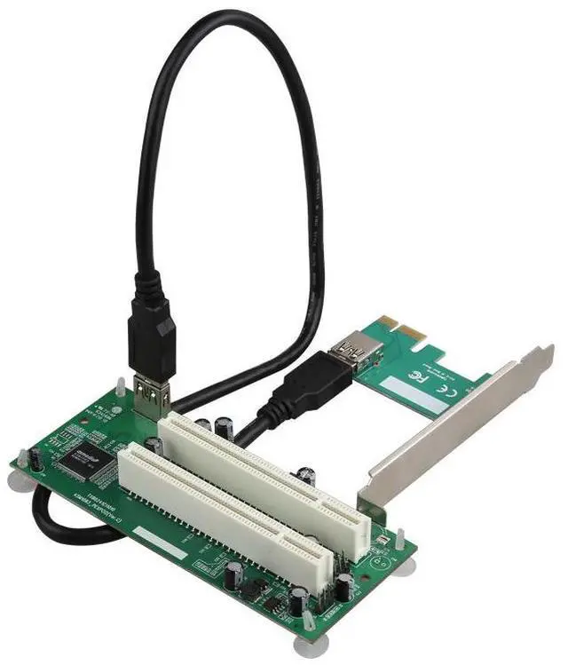 Alt view image 3 of 7 - PCIe to 2 x PCI Adapter Card, PCI-e to PCI Expansion Card, Supports Capture Card, Tax Card, Creative Sound Card, USB Interface PCIe