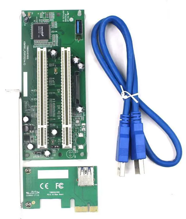 Alt view image 7 of 7 - PCIe to 2 x PCI Adapter Card, PCI-e to PCI Expansion Card, Supports Capture Card, Tax Card, Creative Sound Card, USB Interface PCIe