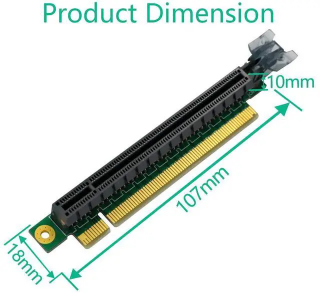 Main image of New PCIe 4.0 x16 GPU Test Riser Card 90-Degree Right Angle Adapter for 1U / 2U Server Chassis 1U -Forward Facing Standard