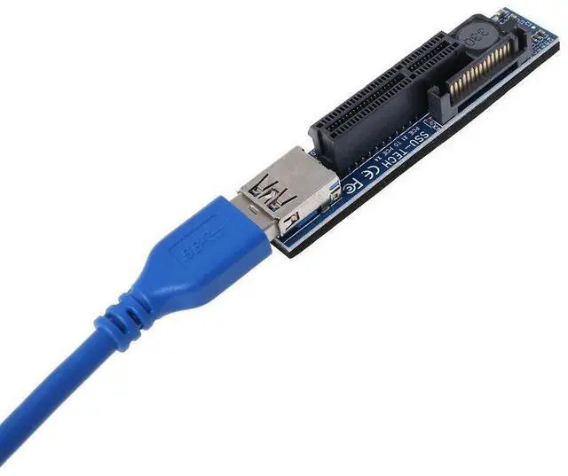 Alt view image 5 of 7 - PCIe x1 to x4 Extension Cable PCIe 3.0 Riser Adapter for Network Card Expansion Card
