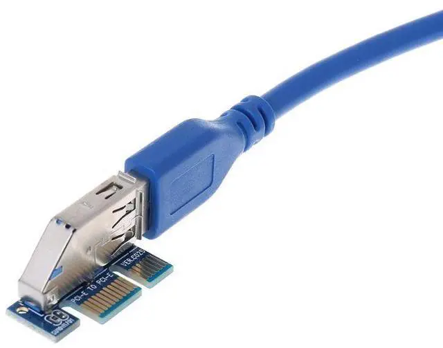 Alt view image 3 of 7 - PCIe x1 to x4 Extension Cable PCIe 3.0 Riser Adapter for Network Card Expansion Card