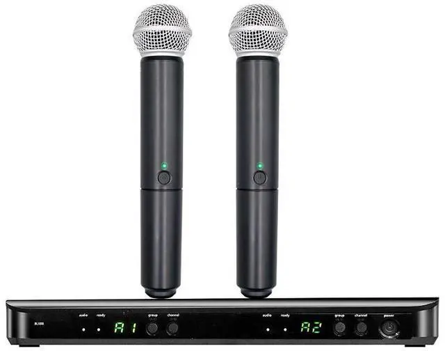 Alt view image 3 of 4 - BLX288/SM58 Wireless Handheld Microphone - One for Two - BETA58 Host Speaker Dynamic Microphone BLX288 with 58A