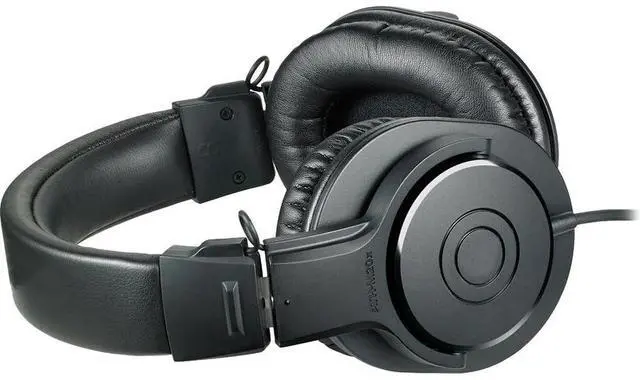 Alt view image 3 of 4 - ATH-M20x Over-ear Monitoring Headphones, 3-meter single-sided cable, 90° rotating ear cups, noise reduction, live streaming, recording, mixing