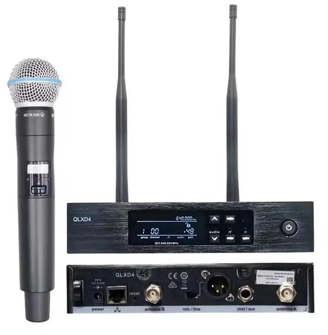 Alt view image 2 of 4 - QLXD4 one-to-one wireless microphone for stage use, dedicated to performances, digital microphone for home use, SM58/BETA58A