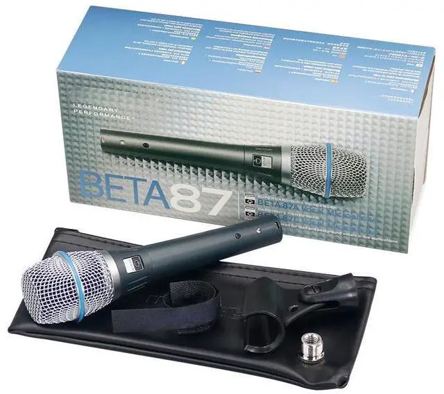 Main image of Wired moving-coil microphone BETA87A for professional stage performances, computer use, home entertainment, karaoke, live streaming and recording, sound card microphone