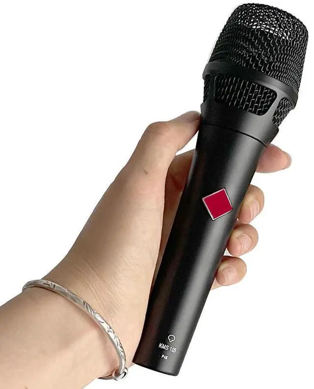 Alt view image 2 of 4 - KMS105 large diaphragm condenser microphone - live broadcast microphone, recording microphone, recording studio host microphone, 34mm GOLD