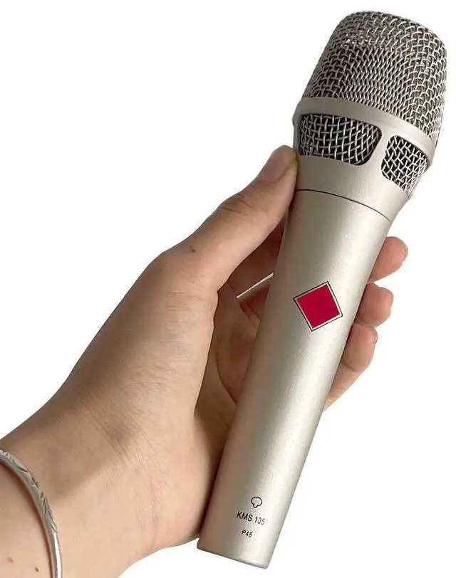 Alt view image 3 of 4 - KMS105 large diaphragm condenser microphone - live broadcast microphone, recording microphone, recording studio host microphone, 34mm GOLD