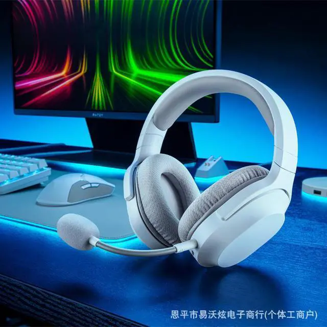 Alt view image 3 of 4 - Swordfish X powder crystal mercury head-mounted wireless computer dual-mode Bluetooth gaming headphones with microphone