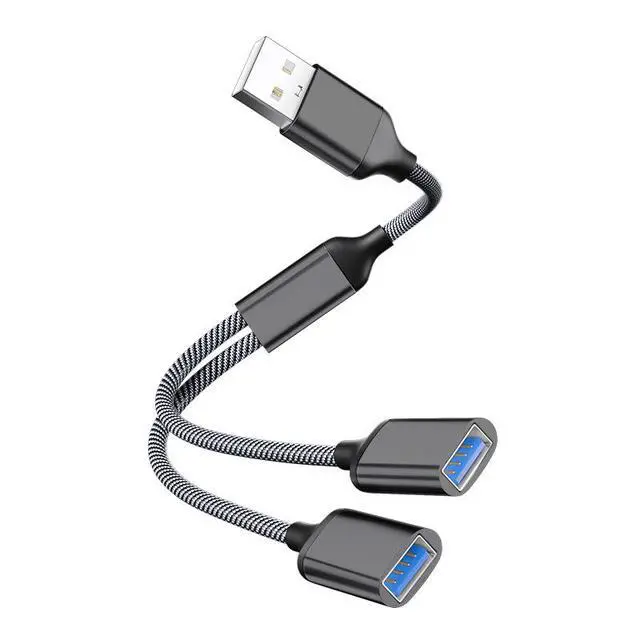 Alt view image 2 of 4 - Typec expansion dock, USB splitter expansion, multi-interface OTG converter, mobile phone and computer hub adapter, adapter for connecting devices USB Dual-Port OTG Adapter Black
