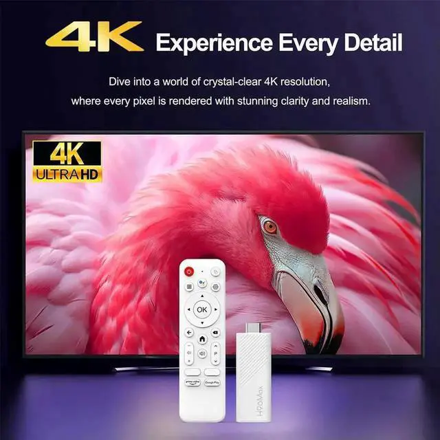 Main image of H96 MAX H313 mini TV Stick Android14 Quad Core 6 BT5.0 4K@60fps ATV Launcher Google Voice Assistant Media Player AI TV SticK