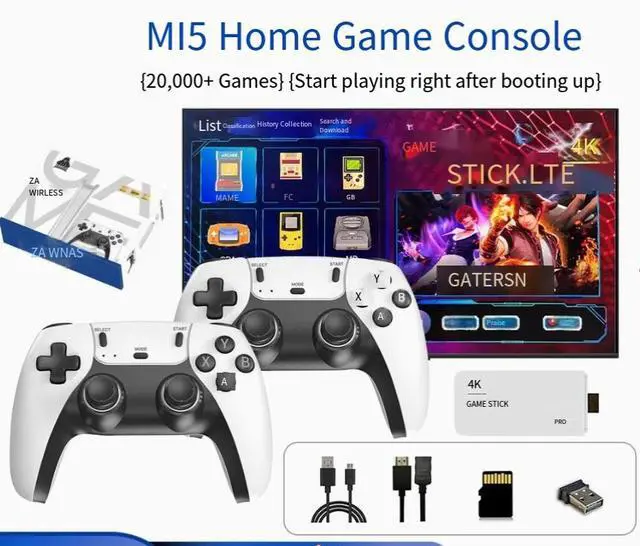 Alt view image 2 of 4 - Lacks a 4K high-definition game console for m1S home use. Comes with a dual-handheld controller that can be connected to the TV.
Also includes a PSP game console.