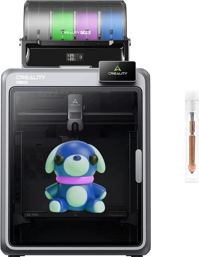 Alt view image 4 of 6 - Creality Official K2 Pro Combo(A) 3D Printer, Multi-Color Printing with CFS, 600mm/s High-Speed, AI Cameras, Full Auto-Leveling, Dual Z-Axis, 300x300x300mm Build Volume