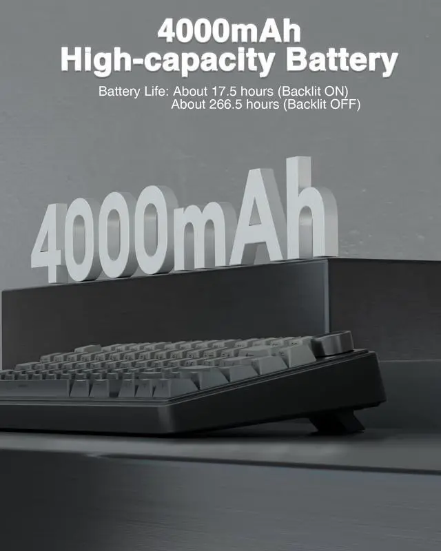 Alt view image 6 of 7 - F75 Pro Wireless Mechanical Keyboard,75% Hot Swappable Custom Keyboard with Knob,RGB Backlit,Pre-lubed Reaper Switches,Side Printed PBT Keycaps,2.4GHz/USB-C/BT5.0 Mechanical Gaming Keyboards