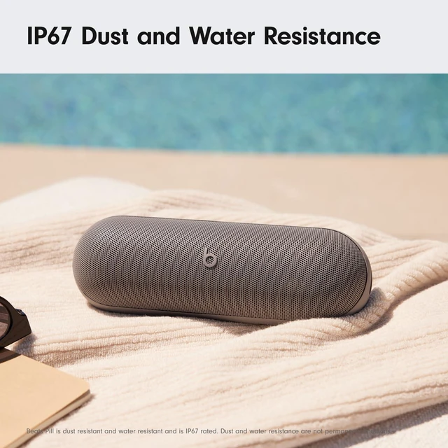 Alt view image 3 of 7 - Beats Pill x Kim Kardashian - Wireless Bluetooth Speaker and Portable Charger via USB-C - Up to 24 Hours Battery Life, IP67 Water Resistant, Apple & Android Compatible, Built-in Mic Dark Gray