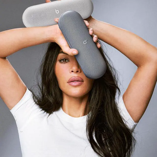 Alt view image 5 of 7 - Pill x Kim Kardashian - Wireless Bluetooth Speaker and Portable Charger via USB-C - Up to 24 Hours Battery Life, IP67 Water Resistant, Apple & Android Compatible, Built-in Mic Light Gray