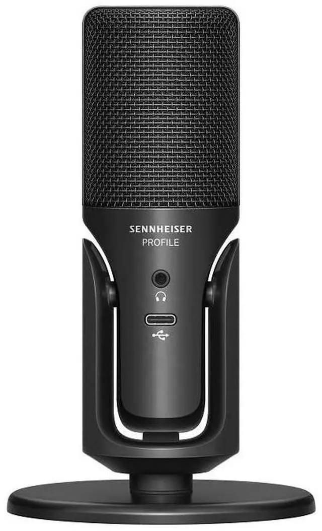 Alt view image 2 of 7 - Professional Profile - USB Cardioid Condenser Microphone & Table Stand, 1.2 m USB-C Cable - Mute Button, Built-in Headphone Jack, Gain, Mix & Volume Control, for PC & Mac,Black