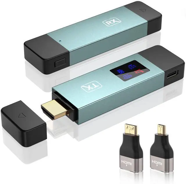 Main image of 2025 Upgraded Wireless HDMI Transmitter and Receiver, LED Display, 4K Decode 1080P@60Hz Ultra HD Video Output, Plug&Play 5G+2.4G for Video and Audio to Monitor from PC/Projector/TV Box