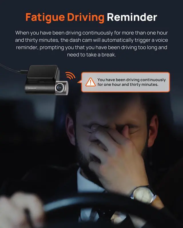 Alt view image 5 of 7 - 2.7K Dash Cam Front A500S, 1944P Dash Camera for Cars with Sony IMX335, Dashcam Built-in WiFi GPS, Optional Rear Dashcam, ADAS, 2'' IPS LCD Screen, 24H Parking Mode, WDR, Super Night Vision