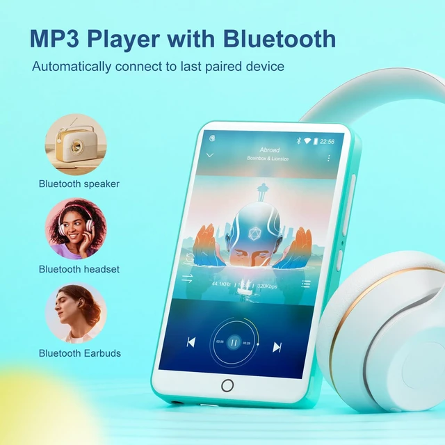 Alt view image 6 of 7 - 80GB MP3 Player with Bluetooth and WiFi, Mp3 & Mp4 Music Player with Spotify, Music, Audible, 4.0" IPS Touch Screen Android Player with Speaker, FM Radio, Up to 512GB