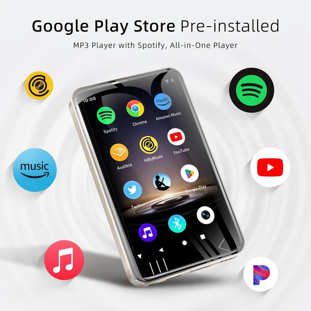 Alt view image 6 of 7 - G7 MP3 MP4 Player, White Portable Media Player with 144GB Memory, Android Interface, Bluetooth WiFi, 4 Inch Touch Screen, Speaker and Camera