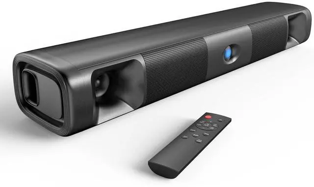 Main image of Sound Bar for Smart TV, 60W Bluetooth 5.3 Soundbar with Dual Bass Drivers&Clear Voice, Virtual Surround Sound System with TV-ARC/Optical/AUX for TV/PC/Gaming/Projectors, 17 inch, Wall Mountable