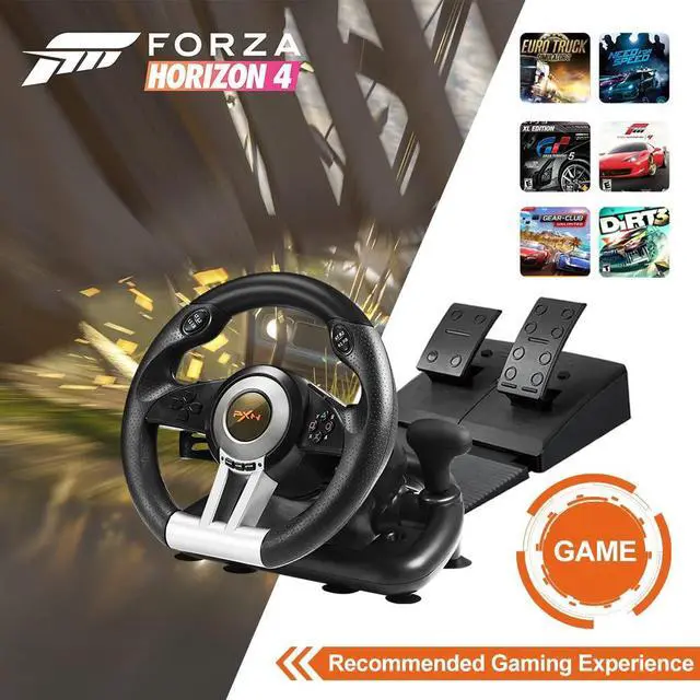 Alt view image 2 of 6 - PC Racing Wheel, V3 PRO 180 Degree Universal USB Car Sim Game Steering Wheel with Pedals for Xbox One, Xbox Series S/X, PS3, PS4, Switch