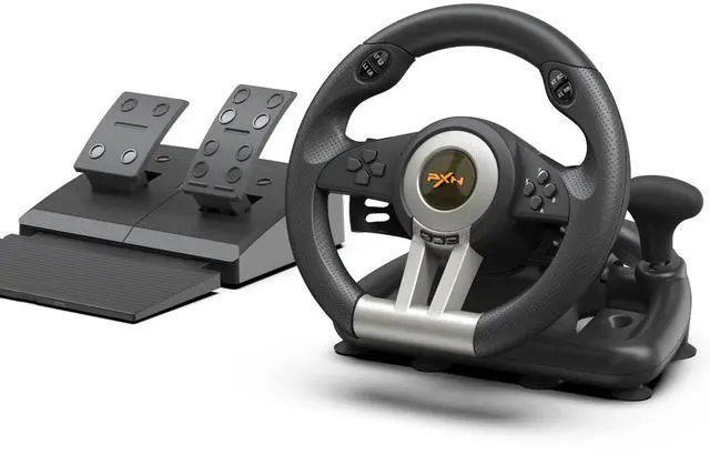 Main image of PC Racing Wheel, V3 PRO 180 Degree Universal USB Car Sim Game Steering Wheel with Pedals for Xbox One, Xbox Series S/X, PS3, PS4, Switch