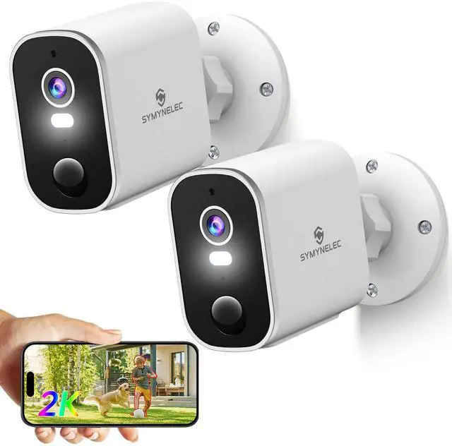 Main image of Security Cameras Wireless Outdoor 2K: Battery Powered WiFi Camera with AI Motion Detection for Home - Color Night Vision Spotlight Siren Alarm 2-Way Talk IP65 Waterproof Cloud TF Storage 2-Pack