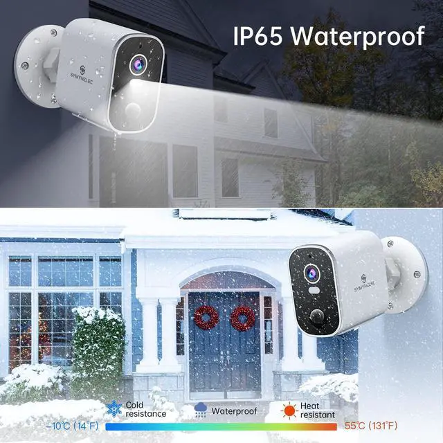 Alt view image 3 of 7 - Security Cameras Wireless Outdoor 2K: Battery Powered WiFi Camera with AI Motion Detection for Home - Color Night Vision Spotlight Siren Alarm 2-Way Talk IP65 Waterproof Cloud TF Storage 2-Pack