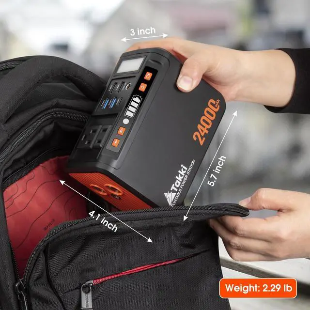 Alt view image 5 of 7 - 88.8Wh Portable Power Station Lithium Battery Solar Generator Power Bank with 110V AC Outlet Battery Backup for Camping Home Use Emergency(Solar Panel Optional)