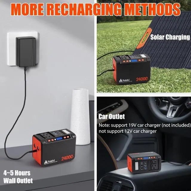 Alt view image 6 of 7 - 88.8Wh Portable Power Station Lithium Battery Solar Generator Power Bank with 110V AC Outlet Battery Backup for Camping Home Use Emergency(Solar Panel Optional)