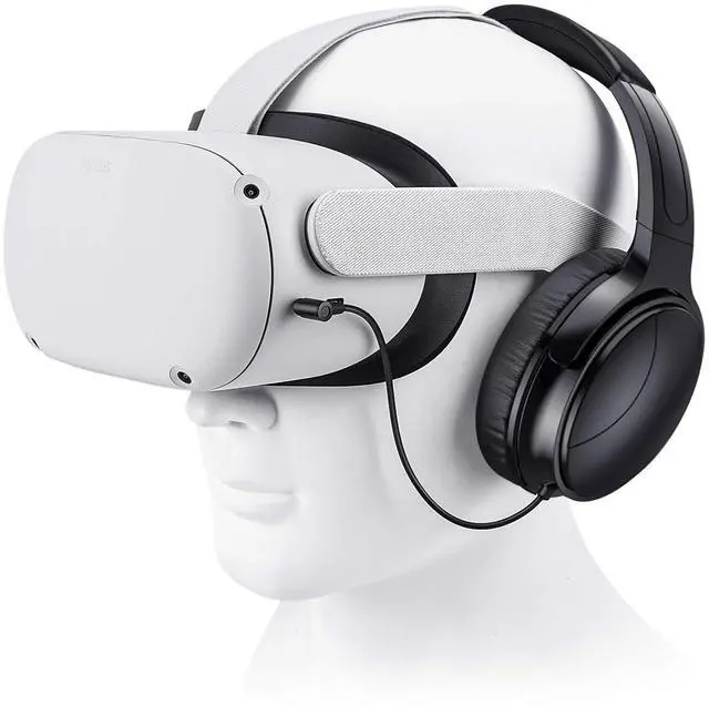 Main image of VR Gaming Headphones for Quest 2/Quest 3 Increase VR Immersion, Custom Length Cable, Optimized Gaming Audio Driver, Memory Protein Ear Pads Noise Isolating and Other Accessories