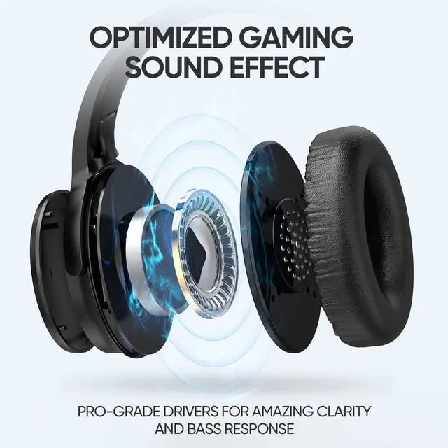 Alt view image 3 of 6 - VR Gaming Headphones for Quest 2/Quest 3 Increase VR Immersion, Custom Length Cable, Optimized Gaming Audio Driver, Memory Protein Ear Pads Noise Isolating and Other Accessories