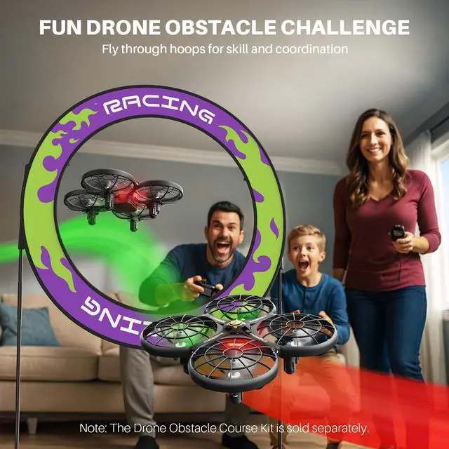 Alt view image 6 of 7 - Drone for Kids 8-12 with Automatic Obstacle Avoidance, 20 Mins Flight Time(2 Batteries), One-Key 360°Flips and Altitude Hold, Safe Flying Toys for Boys and Girls