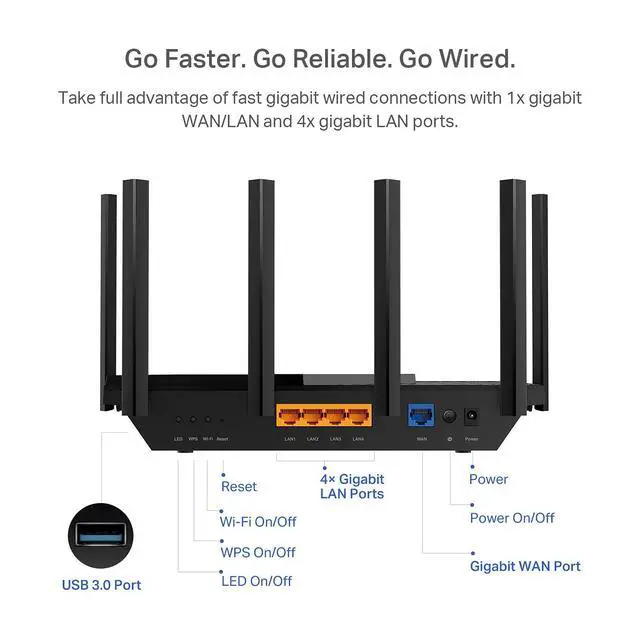 Alt view image 5 of 6 - AX5400 WiFi 6 Router (Archer AX73)- Dual Band Gigabit Wireless Internet Router for Streaming, Long Range Coverage