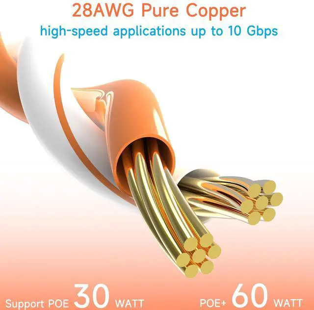 Alt view image 6 of 6 - Lysymixs Cat6a Slim Ethernet Patch Cable 0.5 ft (24 Pack) for Data Centers, 10G Network, Home and Enterprise - Black