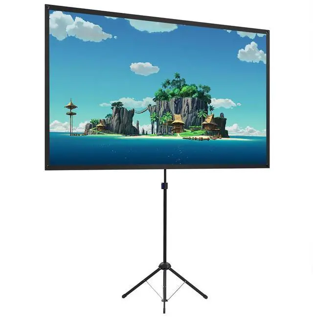 Main image of Projector Screen with Stand, Portable Projector Screen and Stand, 60 Inch 16:9, Outdoor Projection Screen, Aluminium Frame, Lightweight and Compact, Easy Setup, Idea for Home Cinema, Backyard Party.